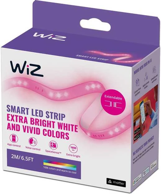 LED juosta WiZ -Wi-Fi LEDStrip 2M 1600lm StarterKit