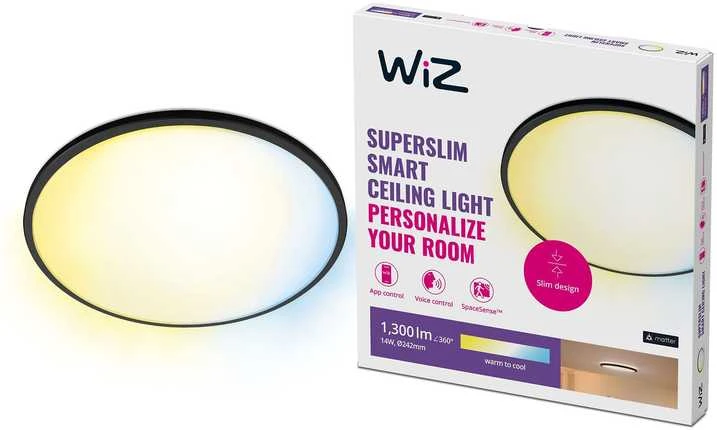WIZ - SuperSlim WiZ lubinis šviestuvas 14W B RD 27-65K TW