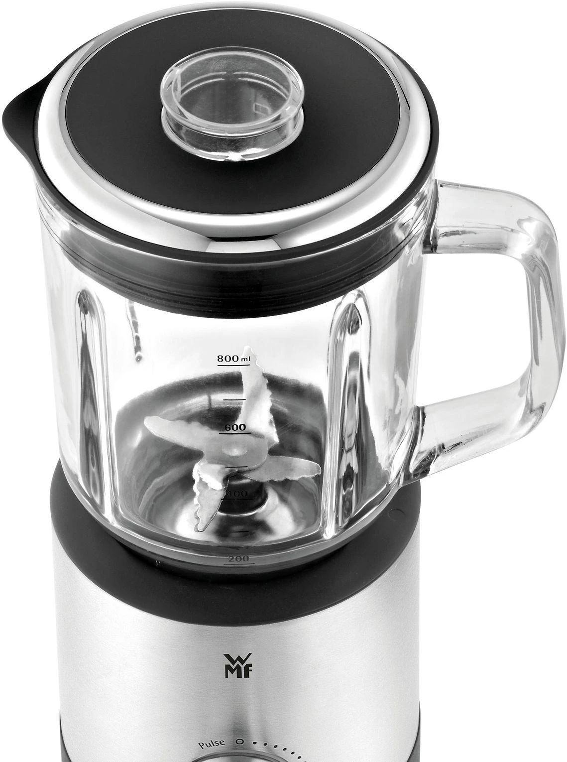 WMF KITCHENminis 04.1649.0011 plakiklis 0.8 L Tabletop plakiklis Juodas,Nerūdijantis plienas,Transparent 400 W
