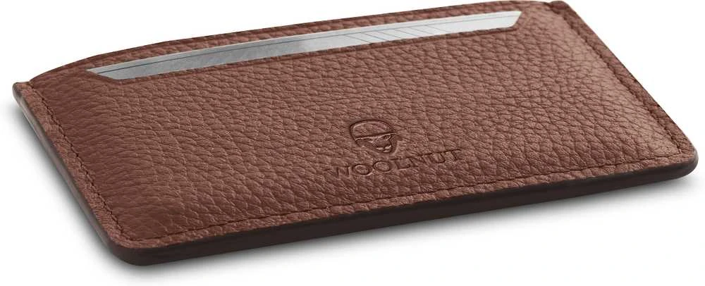 Woolnut Leather Card Holder -korttikotelo, konjakki