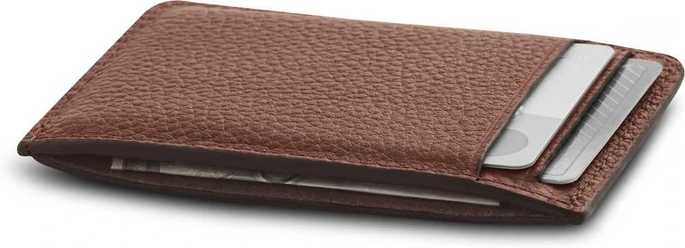 Woolnut Leather Card Holder -korttikotelo, konjakki