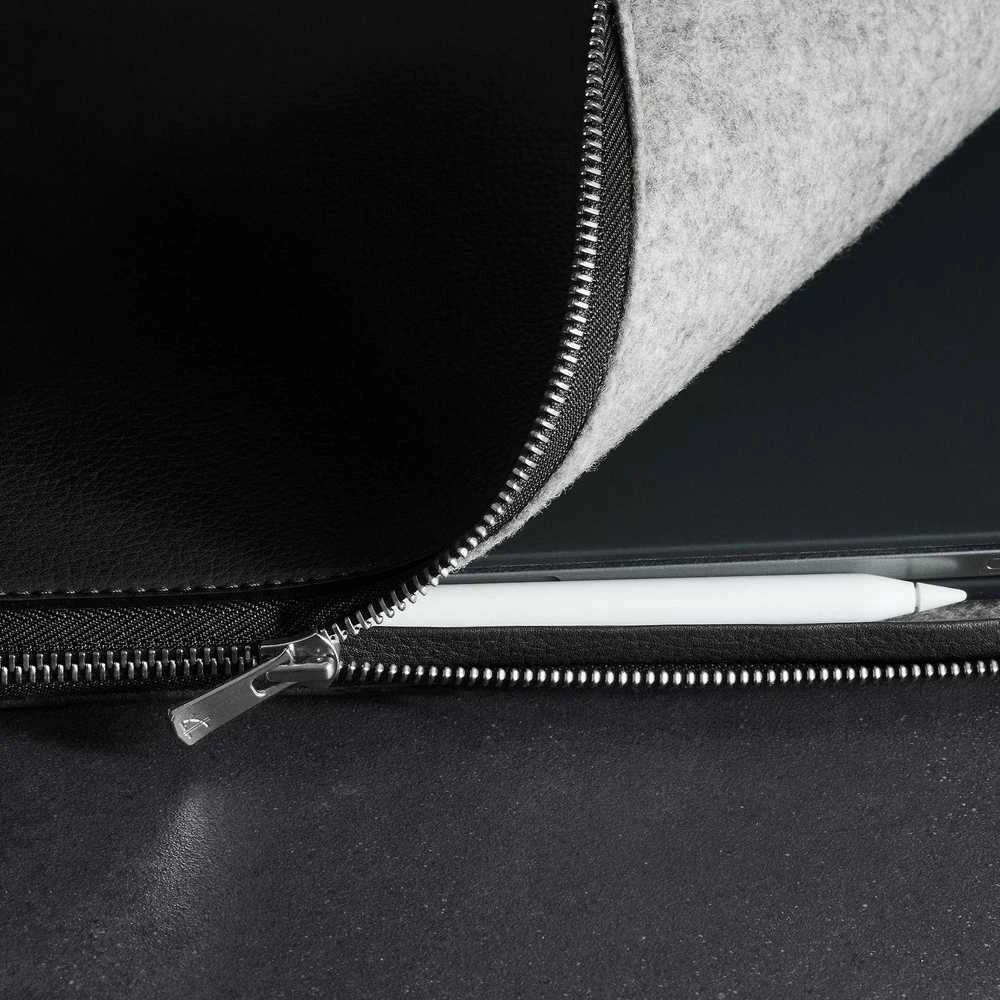 Woolnut Leather Folio apsauginis dėklas skirtas 11 iPad Pro & Air, juodas