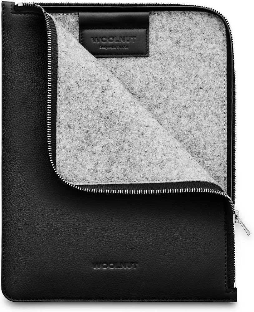 Woolnut Leather Folio apsauginis dėklas skirtas 11 iPad Pro & Air, juodas