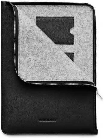 Woolnut Leather Folio -suojatasku 13/14 MacBook, musta