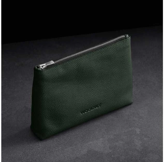 Woolnut Leather Pouch -tarvikelaukku, vihreä