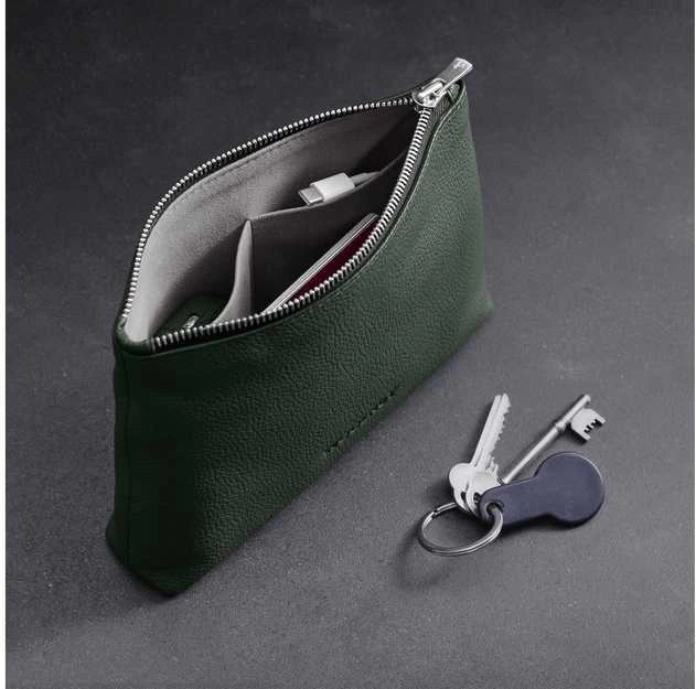 Woolnut Leather Pouch -tarvikelaukku, vihreä