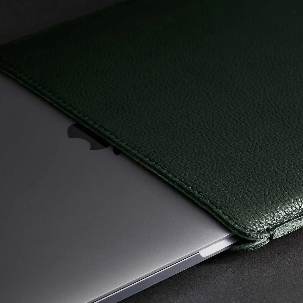 Woolnut Leather Sleeve apsauginė kišenė 13 MacBook Pro & Air, žalia