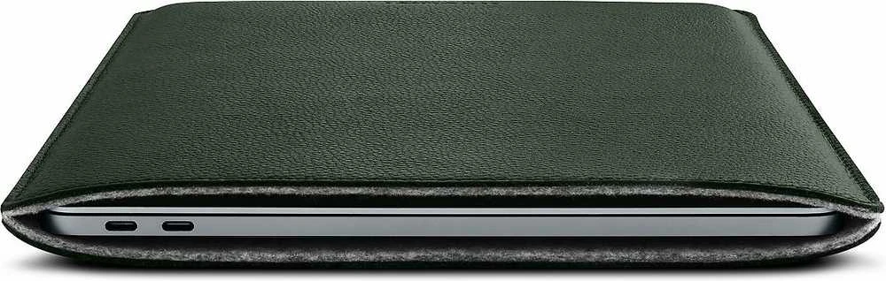 Woolnut Leather Sleeve apsauginė kišenė 13 MacBook Pro & Air, žalia