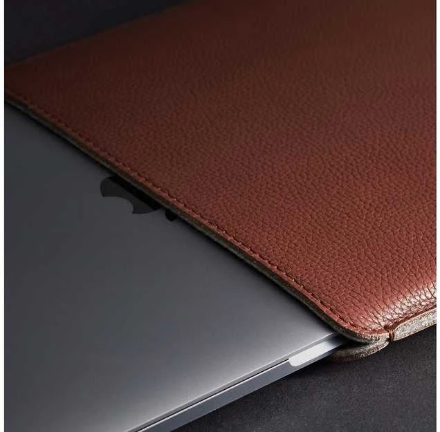 Dėklas WOOLNUT Leather Sleeve 13" Ruda
