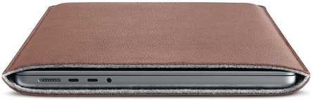 Woolnut Leather Sleeve -suojatasku 14 MacBook Pro, konjakki