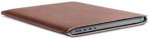 Woolnut Leather Sleeve -suojatasku 14 MacBook Pro, konjakki