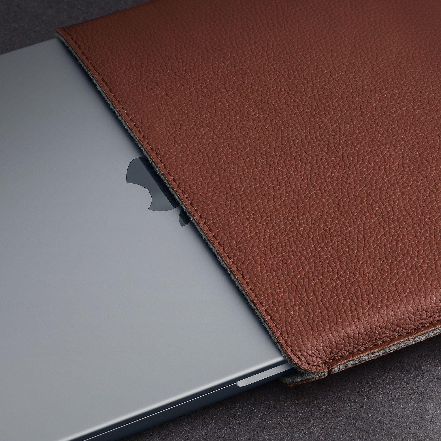 Woolnut Leather Sleeve -suojatasku 14 MacBook Pro, konjakki