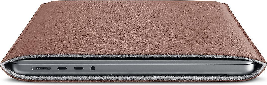 Woolnut Leather Sleeve -suojatasku 14 MacBook Pro, konjakki