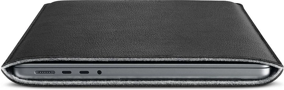 Woolnut DĖKLAS vilnonių RIEŠUTŲ odinė rankovė juoda | MacBook Pro 14 "