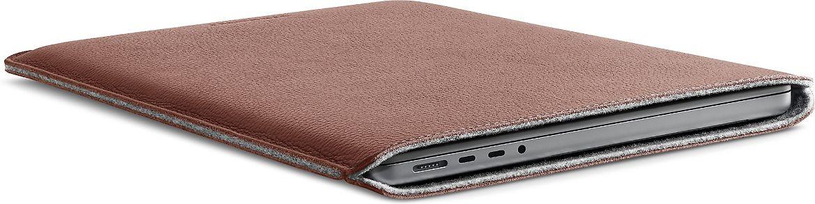 Woolnut Leather Sleeve -suojatasku 14 MacBook Pro, konjakki
