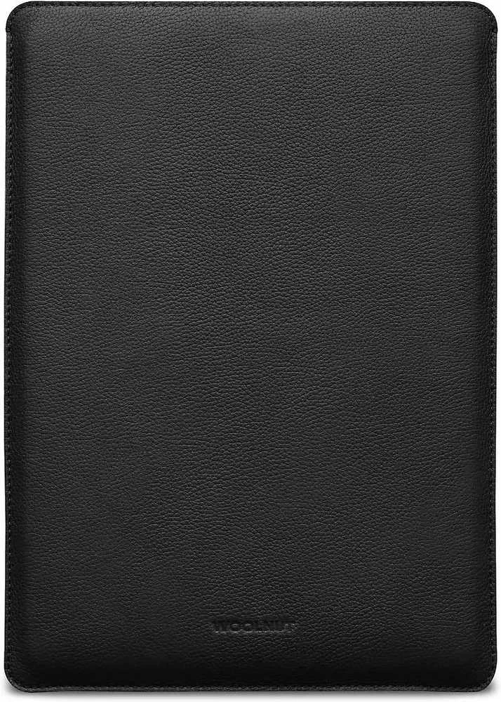 Woolnut Leather Sleeve -suojatasku 15 MacBook Air, musta