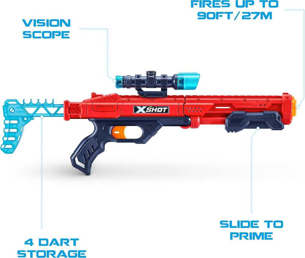 XShot *****ZURU X-SHOT HawkEye 16 šūvių paleidimo priemonė 36435