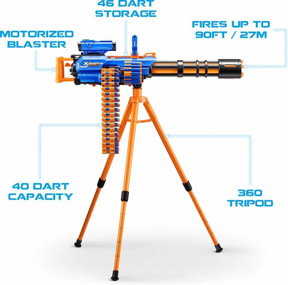 XShot ZURU X-Shot Insanity Rage Fire blasteris su 72 smiginiais, nuotolis 27 m