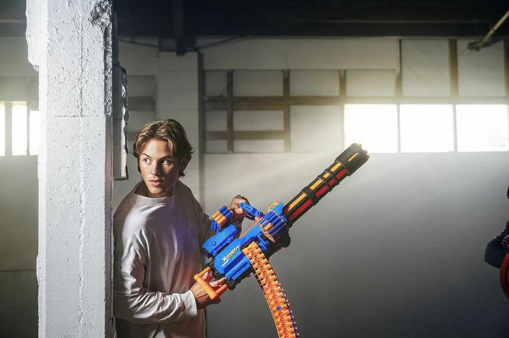 XShot X-Shot Insanity-Motorized Age Fire Gatlin pistoletas su trikoju - vaahtomuoviase