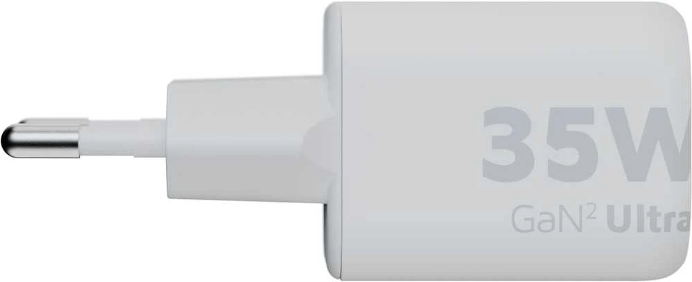 „Xtorm“ – 35 W „GaN2 Ultra“ namų įkroviklis, USB-C PD/USB-A, baltas