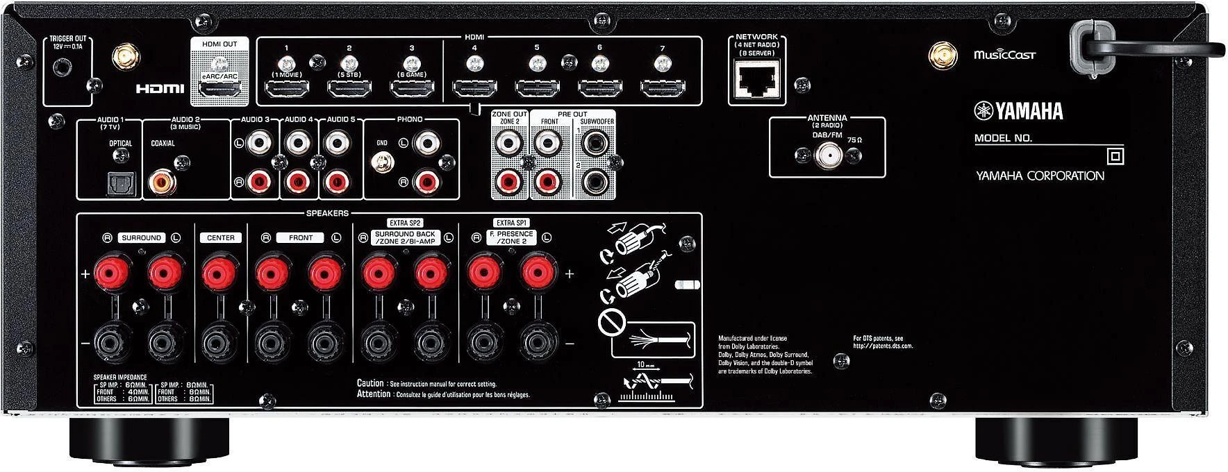 AV stiprintuvas Yamaha RX-V6A