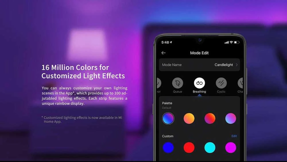 „Yeelight LED Lightstrip Pro“ prailgintuvas 1 m, 2,1 W, WLAN, „Bluetooth“