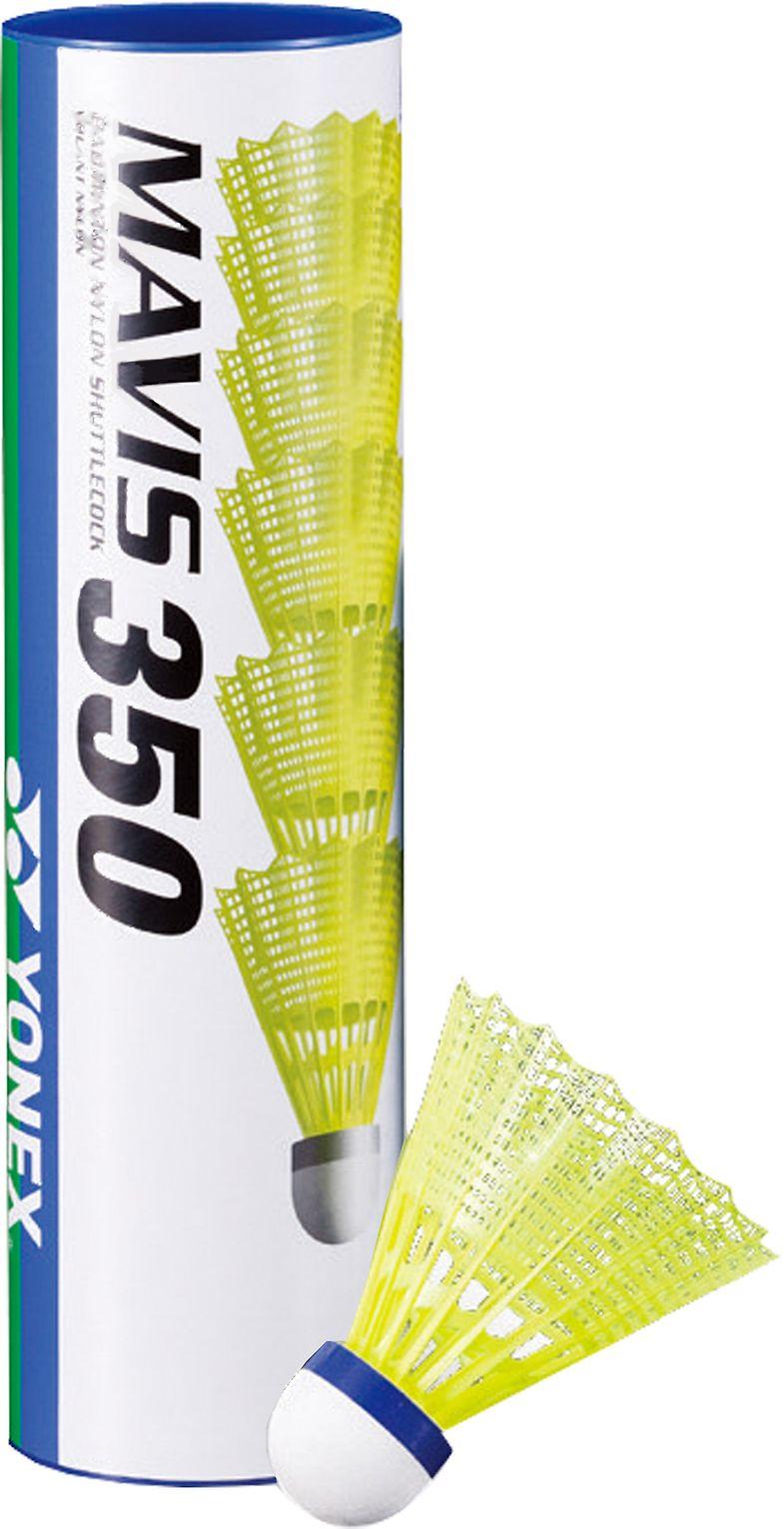 Yonex Mavis 350 badmintonas, geltonas, lėtas, 6 vnt