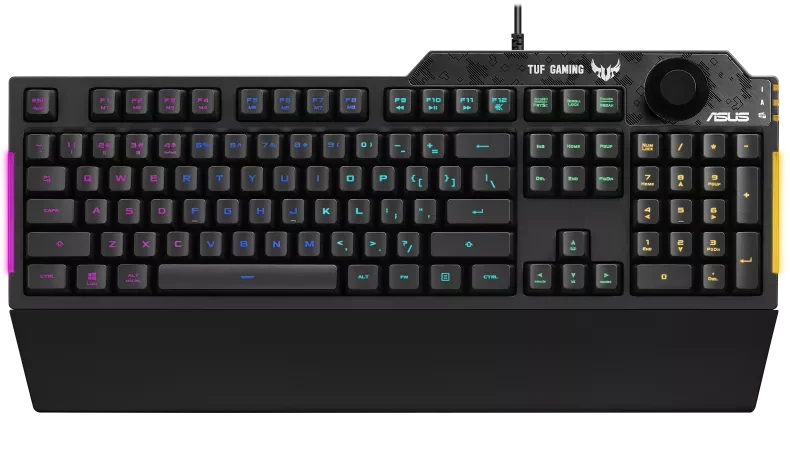 Žaidimų klaviatūra Asus TUF Gaming K1, Nordic (Šiaurės šalių) išdėstymas, RGB, Juoda