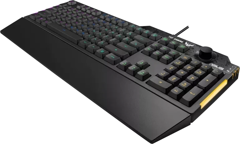 Žaidimų klaviatūra Asus TUF Gaming K1, Nordic (Šiaurės šalių) išdėstymas, RGB, Juoda