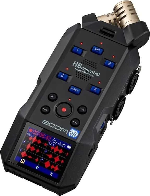 Zoom H6e kannettava tallennin vaihdettavilla mikrofoneilla, musta