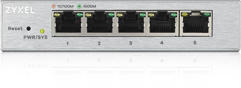 Šakotuvas ZYXEL GS1200-5, 5 PORT GIGABIT WEBMANAGED DESKTOP SWITCH (5Y WARRANTY)