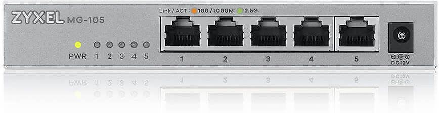 Šakotuvas TP-Link ZYXEL MG-105 5 PORTS DESKTOP 2,5G MULTIGIG UNMANAGED DESKTOP SWITCH