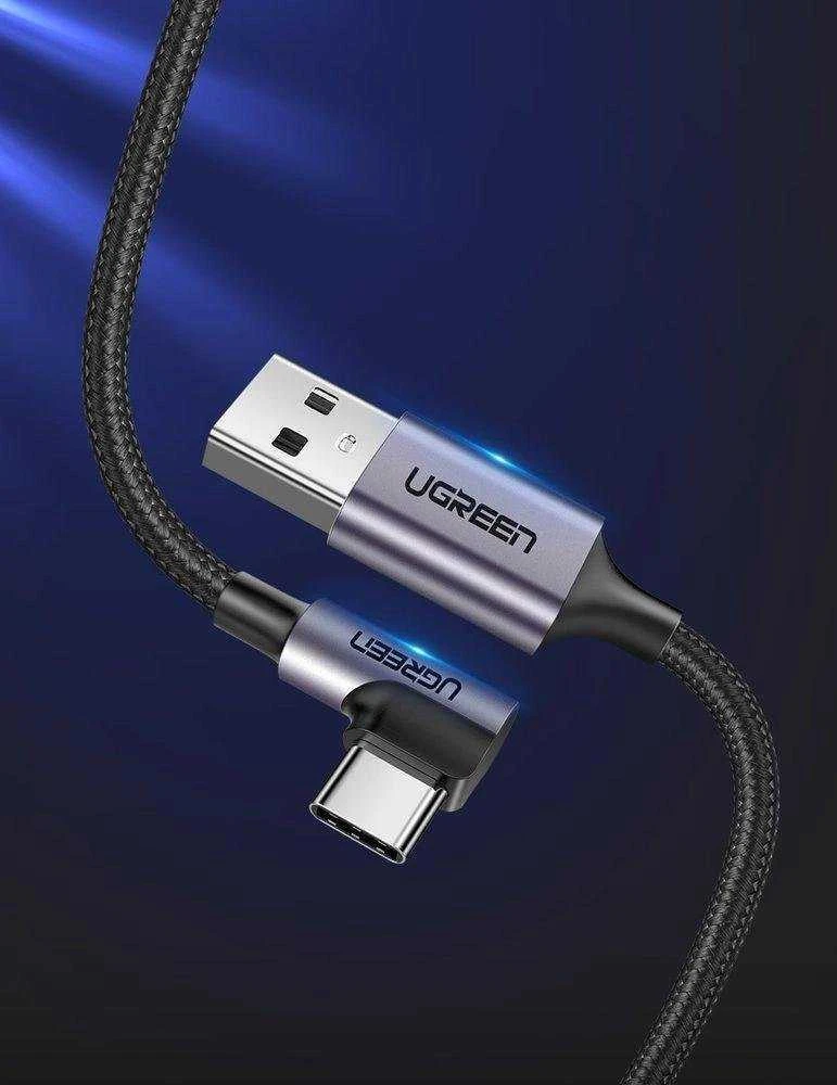 Kampinis USB-C laidas UGREEN US284 3A 2m