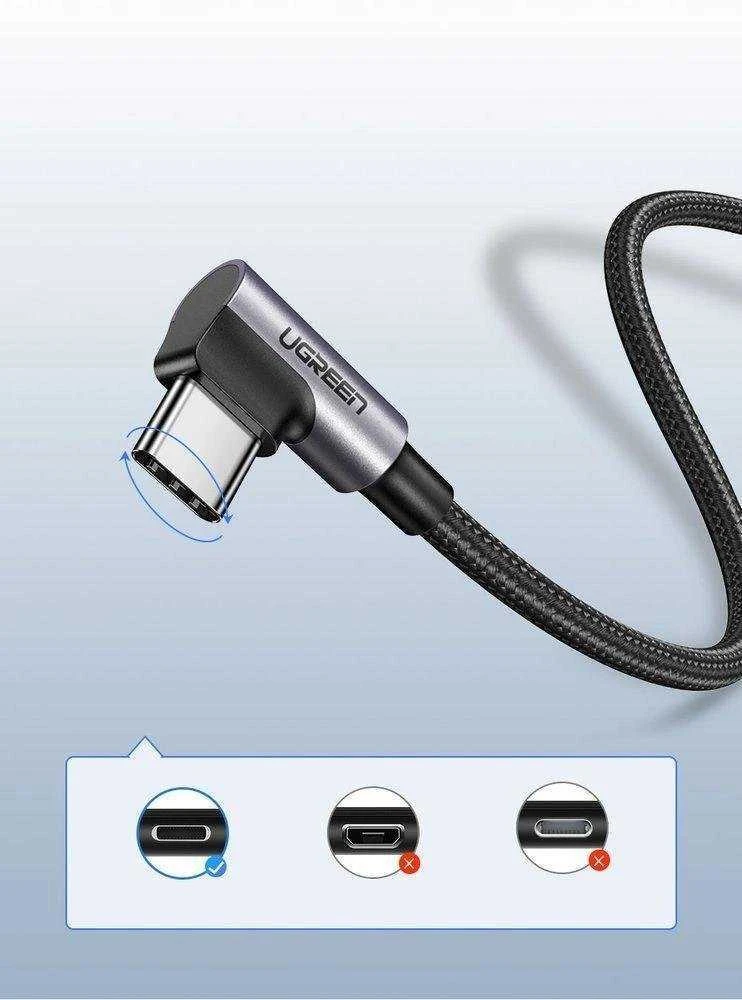 Kampinis USB-C laidas UGREEN US284 3A 2m