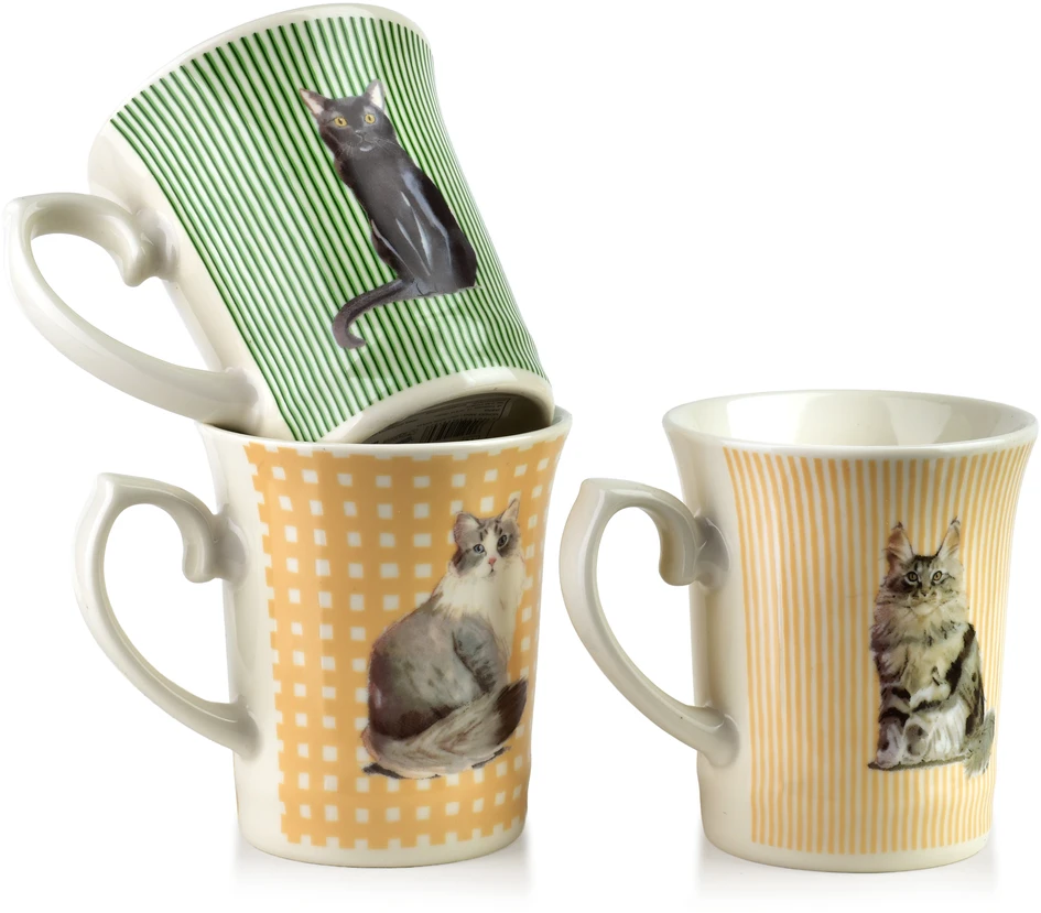 Affek Design DANNY Puodelis 300ml 8,5x12x10cm grotelės kot