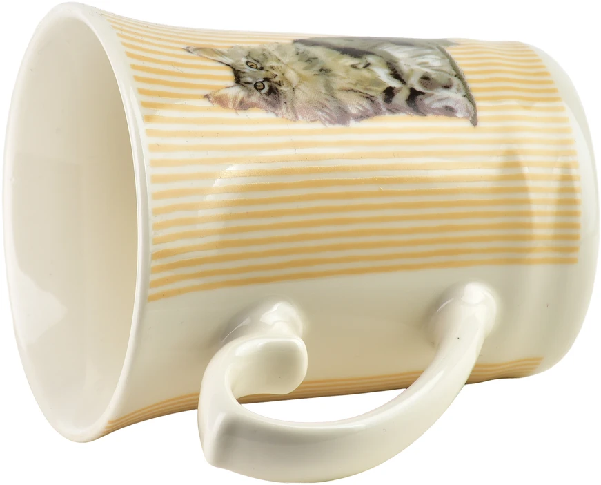 Affek Design DANNY Puodelis 300ml 8,5x12x10cm paski kot