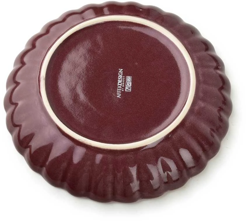 Affek Design EVIE BURGUNDY Talerz deserowy 20,5x3cm