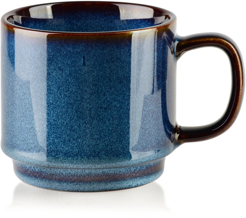 Affek Design EVIE DARK Mėlynas 4 puodelių ant stovo rinkinys (4 x 370 ml)