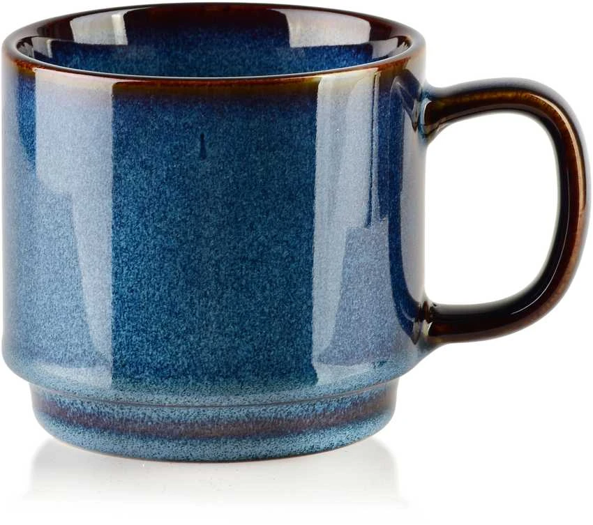 Affek Design EVIE DARK Mėlynas 4 puodelių ant stovo rinkinys (4 x 370 ml)