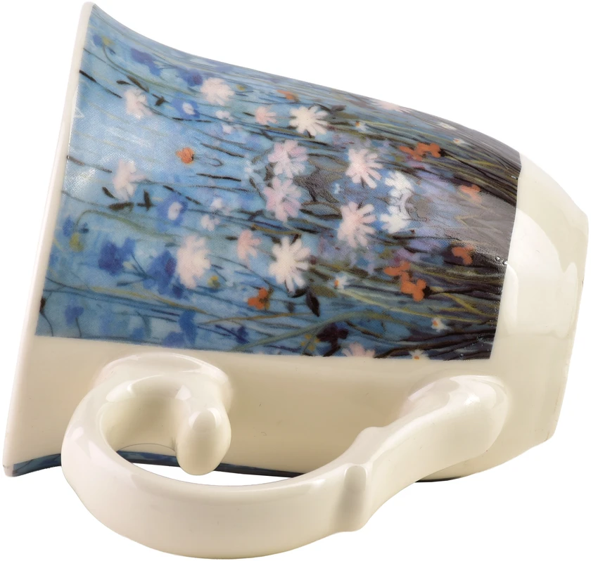 Affek Design LAVIA Puodelis 320ml 9,5x13x10,5cm mėlyna impresja