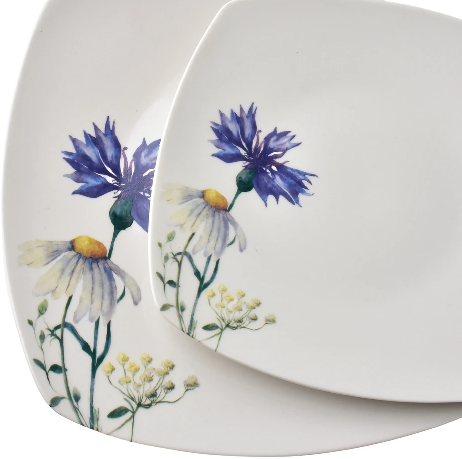Affek Design LEA CORNFLOWER 18 dalių pietų servizas dubenėlis 16,5 cm 500 ml / 18 cm / 24 cm
