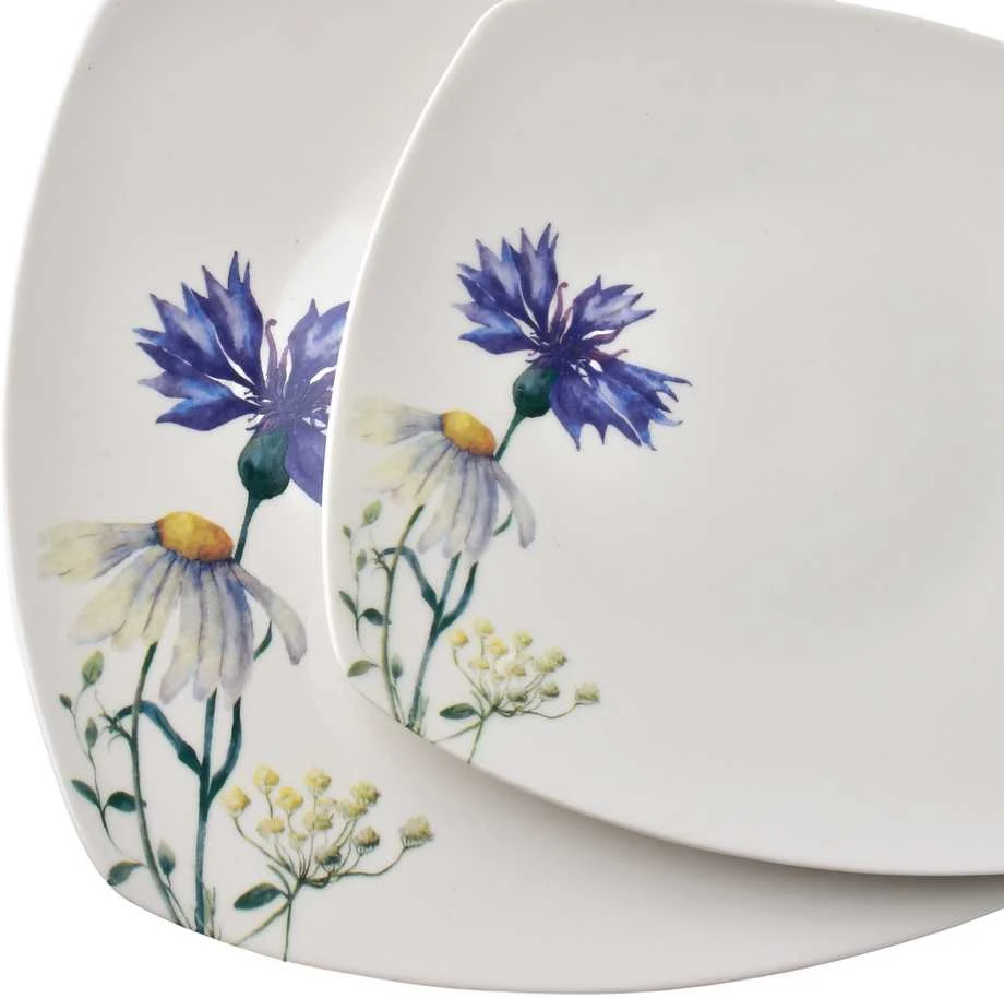 Affek Design LEA CORNFLOWER 18 dalių pietų servizas dubenėlis 16,5 cm 500 ml / 18 cm / 24 cm
