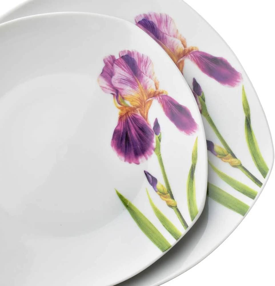 Affek Design LEA IRIS 18 dalių pietų servizas, dubuo 500 ml, 16,5/19,5/22 cm