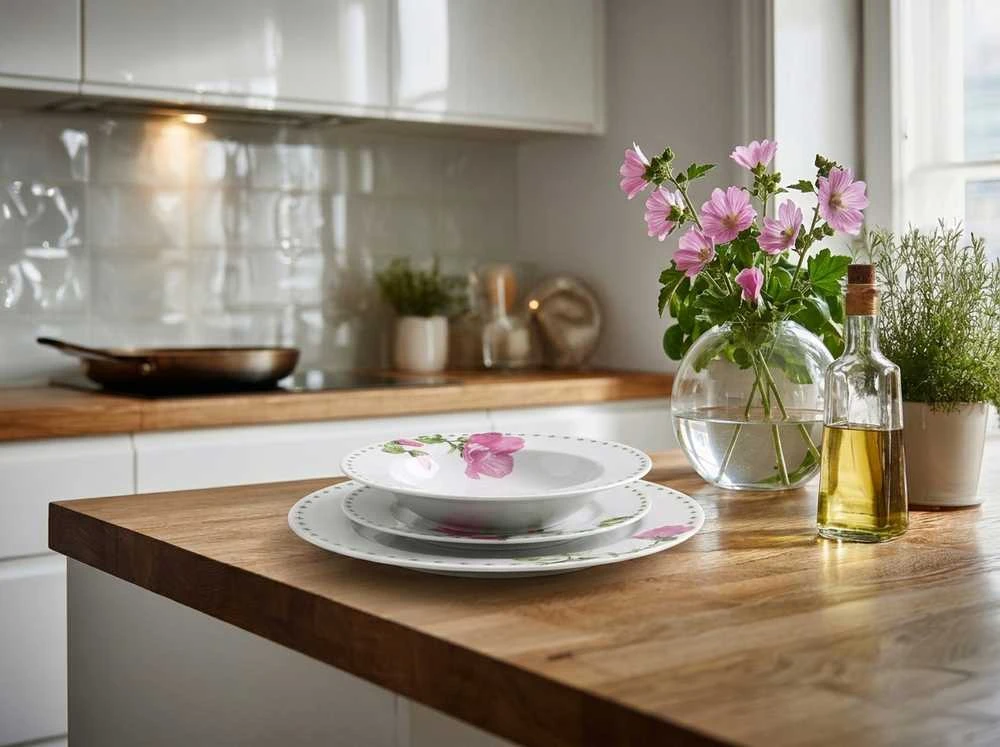 Affek Design LEA MALLOW pietų rinkinys 18 dalių 21,8 cm/19,2/27 cm sriubos lėkštė 220 ml
