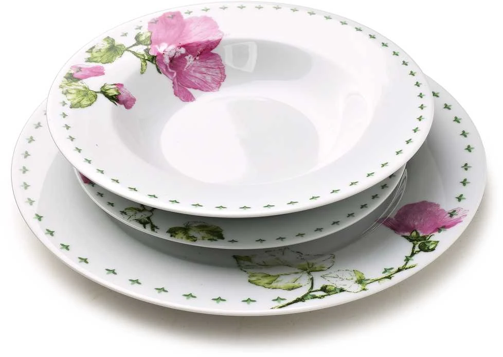 Affek Design LEA MALLOW pietų rinkinys 18 dalių 21,8 cm/19,2/27 cm sriubos lėkštė 220 ml