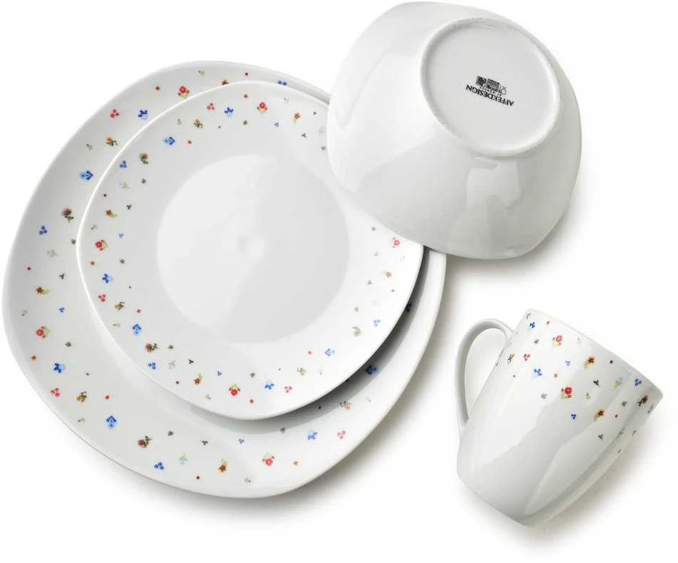 Affek Design LEA MINI pietų rinkinys, 16 dalių, 370 ml puodelis / 500 ml dubuo, 17/19,5/25,5 cm