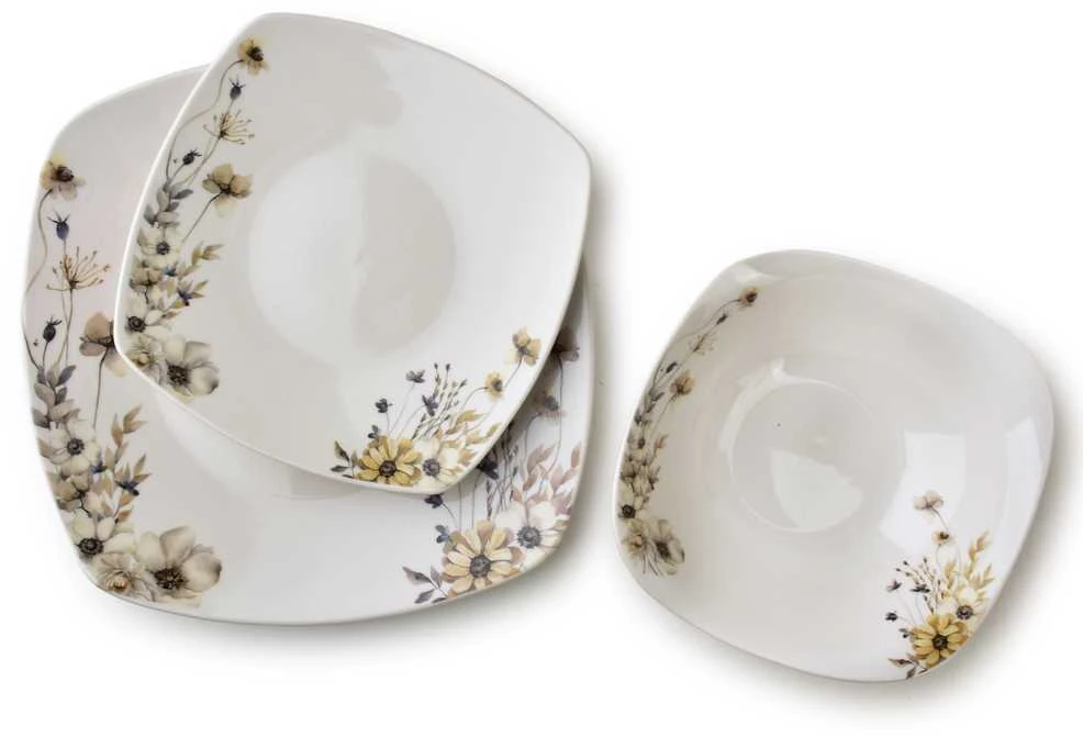 Affek Design LEA PRIME 18 dalių pietų servizas, dubuo 500 ml, 16,5 cm / 18 cm / 24 cm