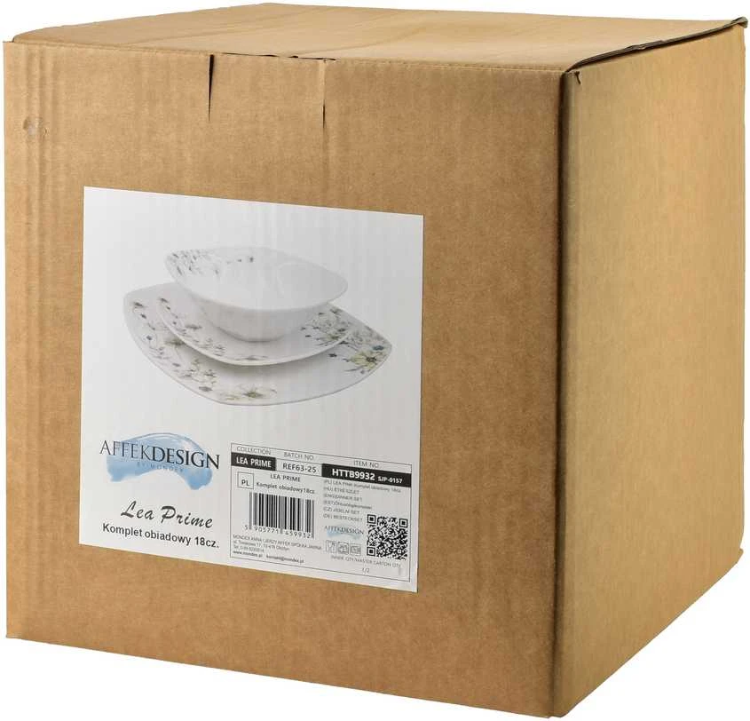 Affek Design LEA PRIME 18 dalių pietų servizas, dubuo 500 ml, 16,5 cm / 18 cm / 24 cm