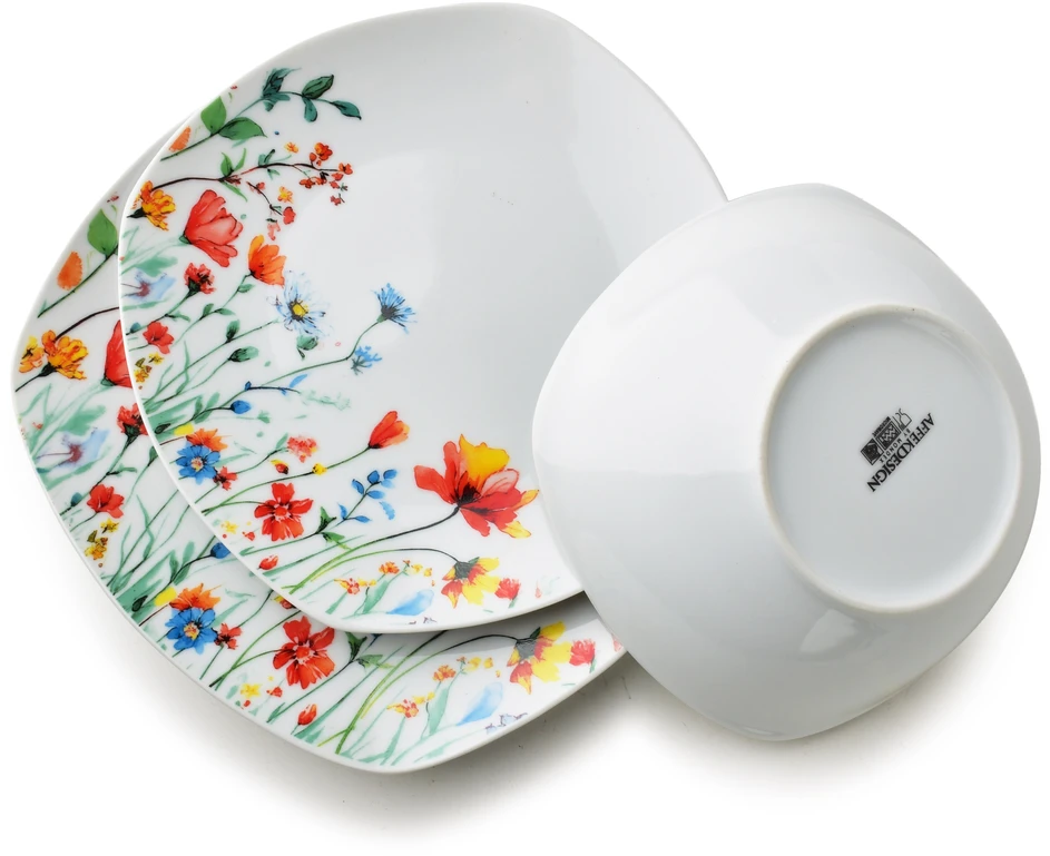 Affek Design LEA SMOOTH 18 dalių pietų servizas, dubenėlis 500 ml, 16,5/19,5/22 cm