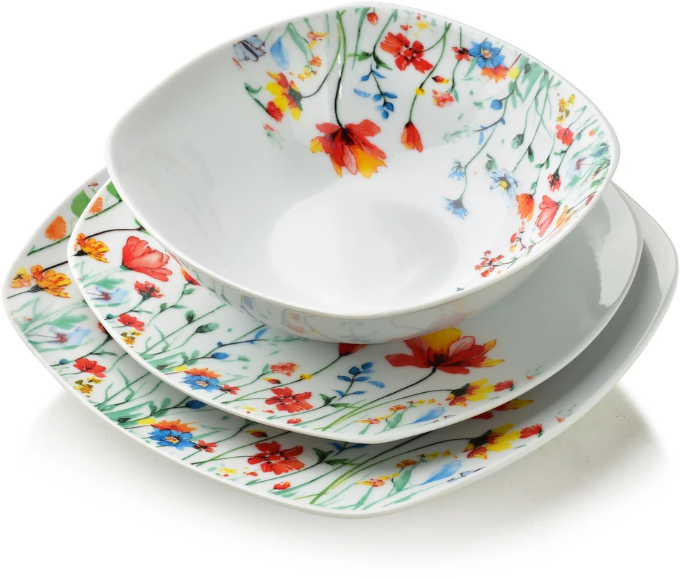Affek Design LEA SMOOTH 18 dalių pietų servizas, dubenėlis 500 ml, 16,5/19,5/22 cm